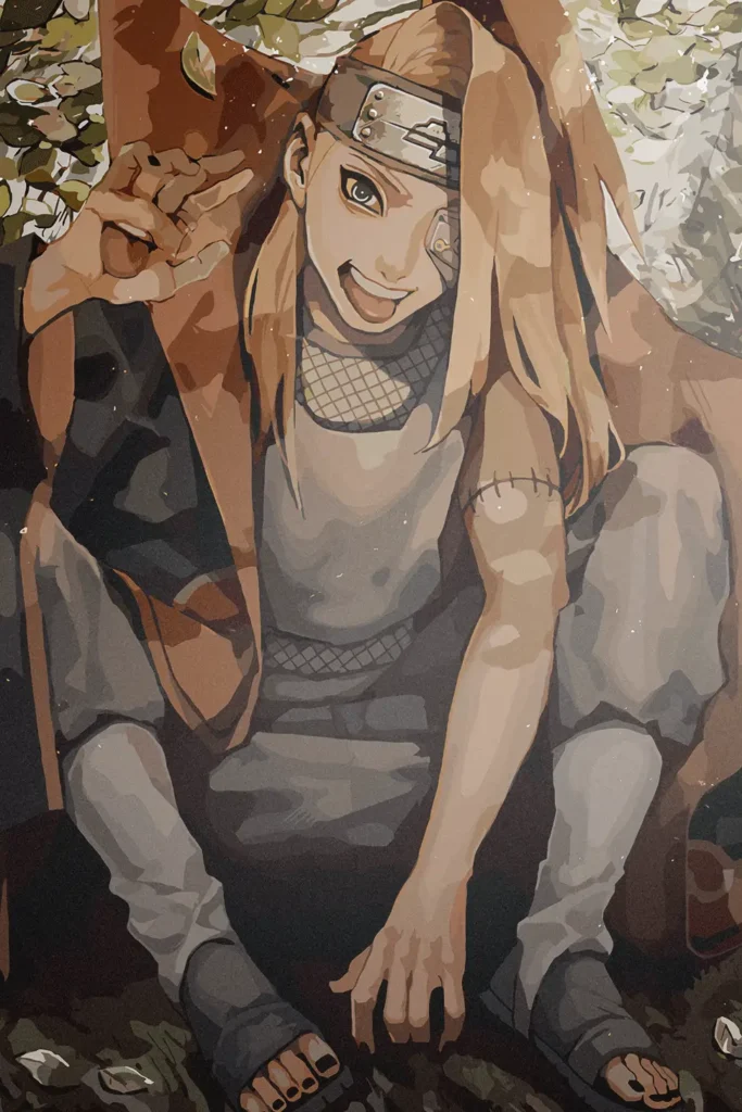 Deidara Naruto Original Image Premium Aluminium Metal Wall Art