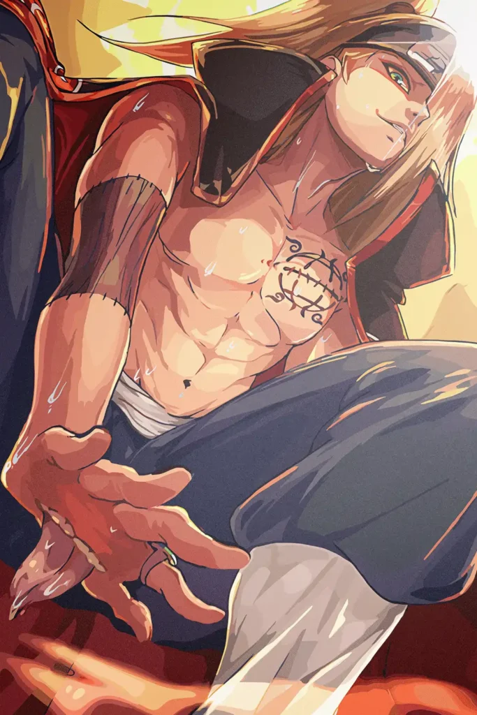 Deidara Naruto Original Image Premium Metal Print