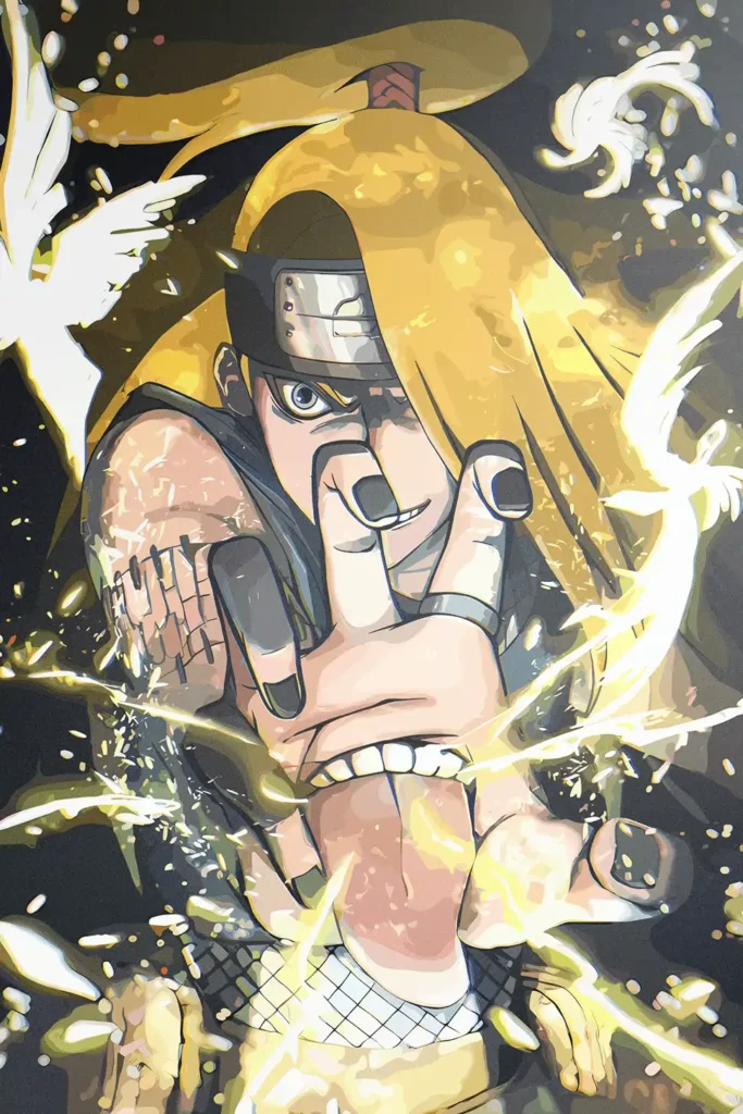 Deidara Naruto Original Image Premium Printed Metal Poster