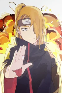 Deidara Naruto Original Image Printed Deluxe Metal Wall Poster