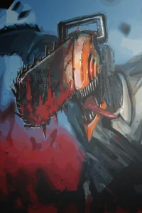 Denji Chainsaw Man Original Image Aluminium Metal Poster