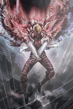 Doflamingo One Piece Foreboding Feathered Stance Aluminium Metal Poster