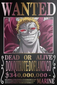 Doflamingo Wanted Poster One Piece Original Image High Quality Printed Metal Wall Art