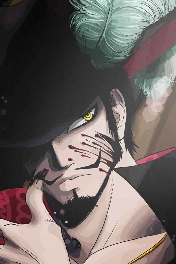 Dracule Mihawk One Piece Original Image Aluminium Metal Print