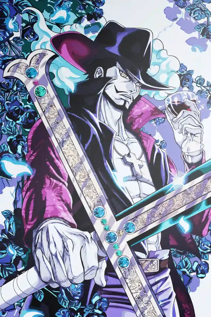 Dracule Mihawk One Piece Original Image Deluxe Metal Poster