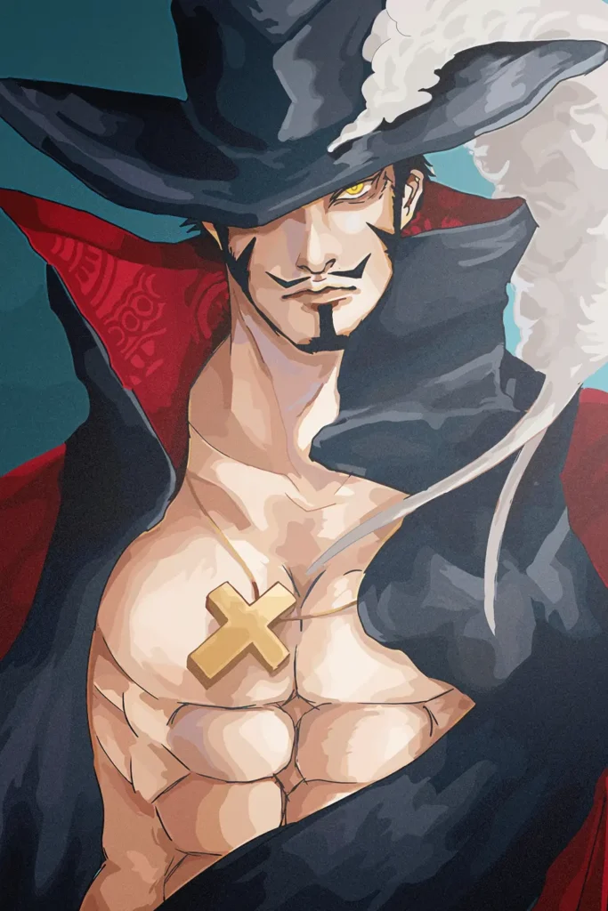 Dracule Mihawk One Piece Original Image Deluxe Printed Metal Wall Art