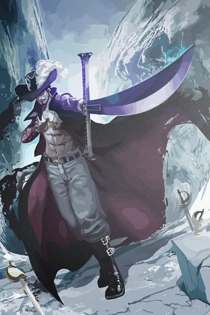 Dracule Mihawk One Piece Original Image High Quality Metal Poster