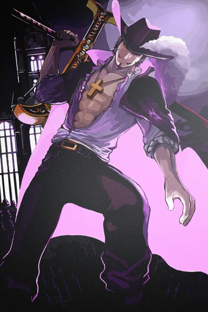 Dracule Mihawk One Piece Original Image Metal Print Wall Art