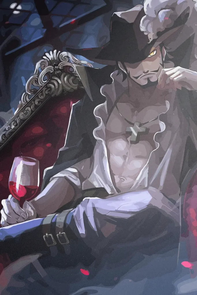 Dracule Mihawk One Piece Original Image Metal Wall Poster