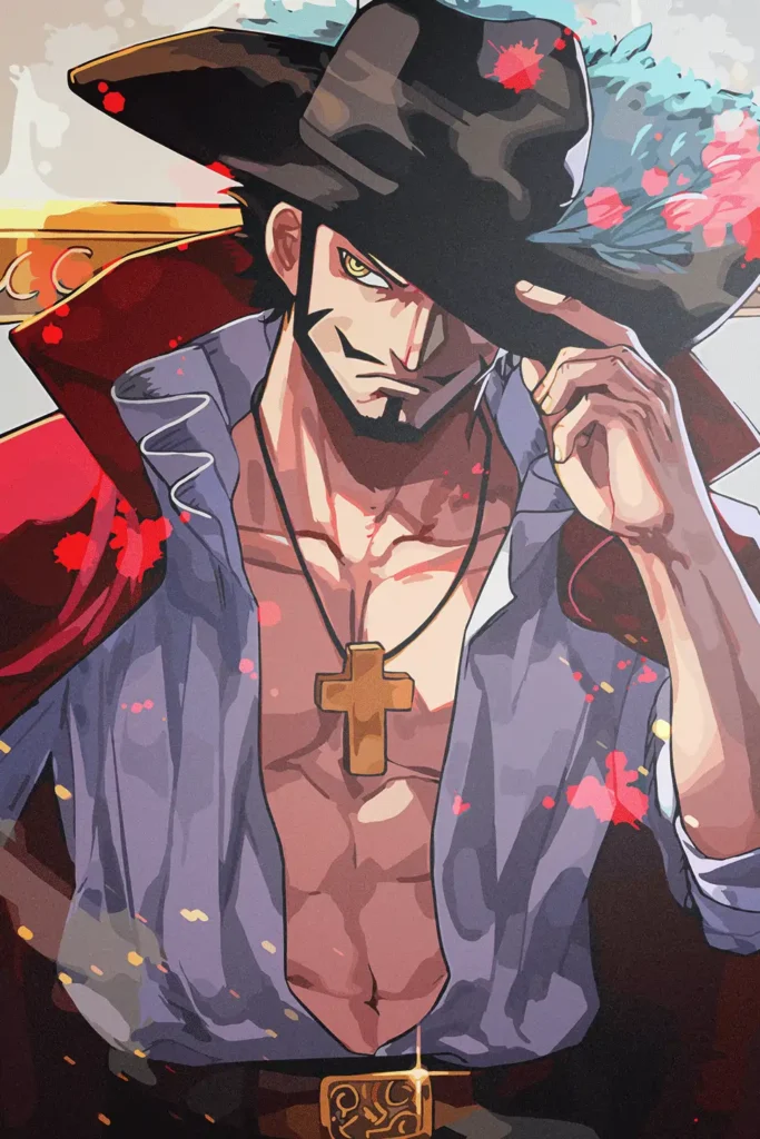 Dracule Mihawk One Piece Original Image Premium Metal Poster