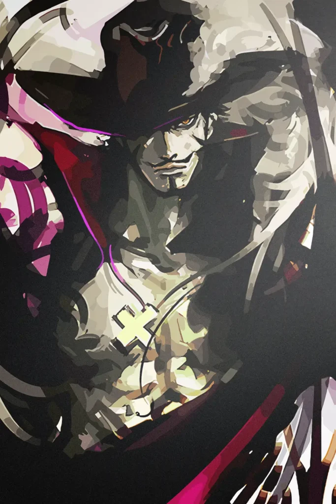 Dracule Mihawk One Piece Original Image Premium Metal Wall Art