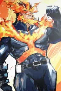 Endeavor My Hero Academia Original Image Exclusive Metal Wall Art