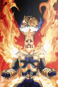 Endeavor My Hero Academia Radiant Wings and Flaming Fists Aluminium Metal Print