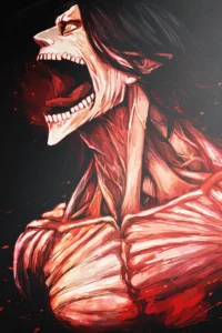 Eren Yeager Attack On Titan Original Image Outstanding Metal Wall Art Poster