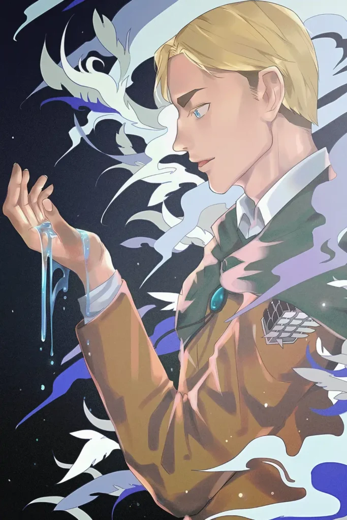 Erwin Smith Attack On Titan Original Image Bespoke Metal Print Wall Art
