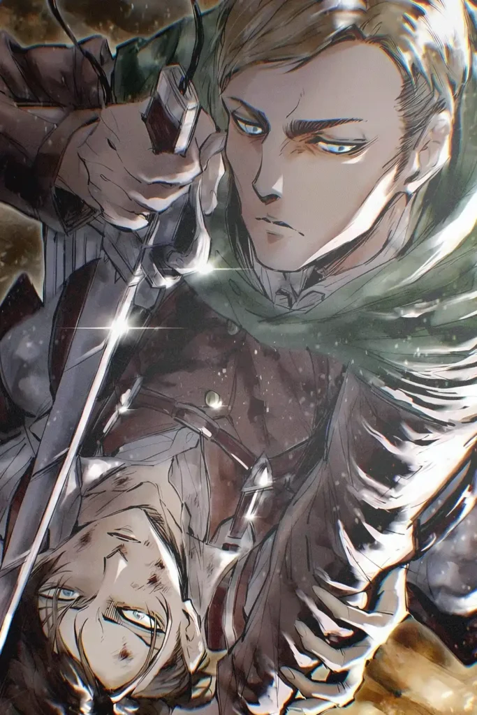 Erwin Smith Attack On Titan Original Image Deluxe Metal Print