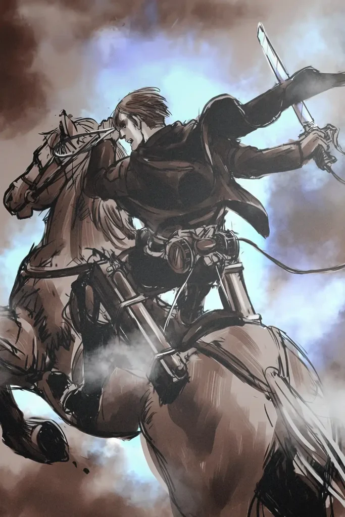 Erwin Smith Attack On Titan Original Image Deluxe Printed Metal Wall Art