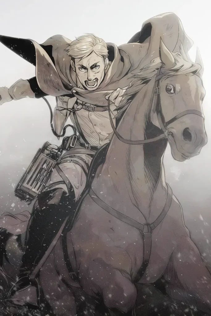 Erwin Smith Attack On Titan Original Image High Quality Metal Poster