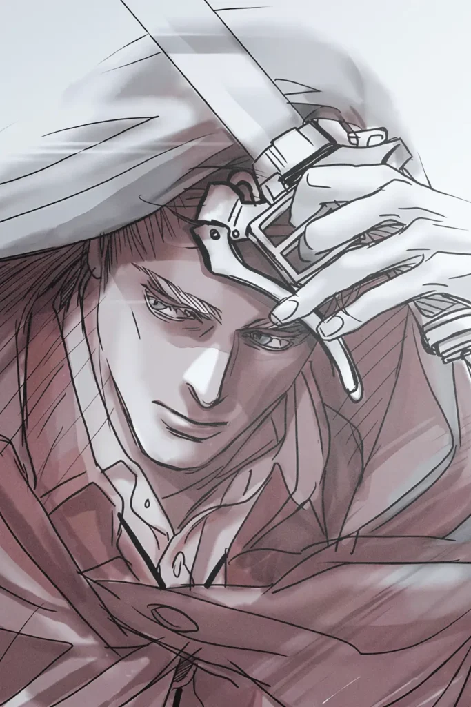 Erwin Smith Attack On Titan Original Image High Quality Metal Print