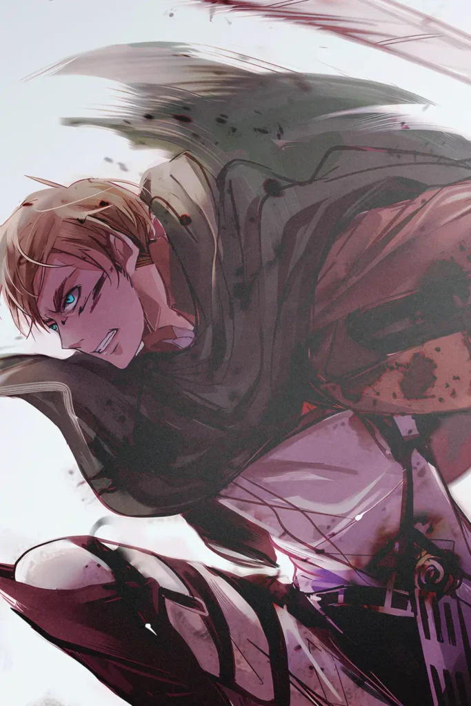 Erwin Smith Attack On Titan Original Image High Quality Printed Metal Poster
