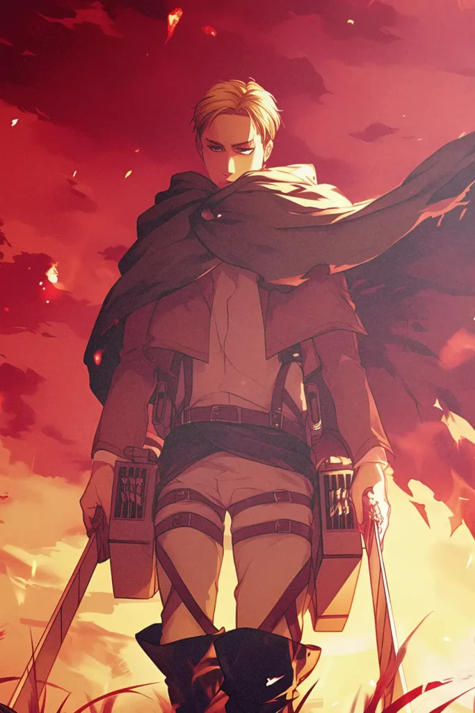 Erwin Smith Attack On Titan Original Image Metal Wall Art Poster