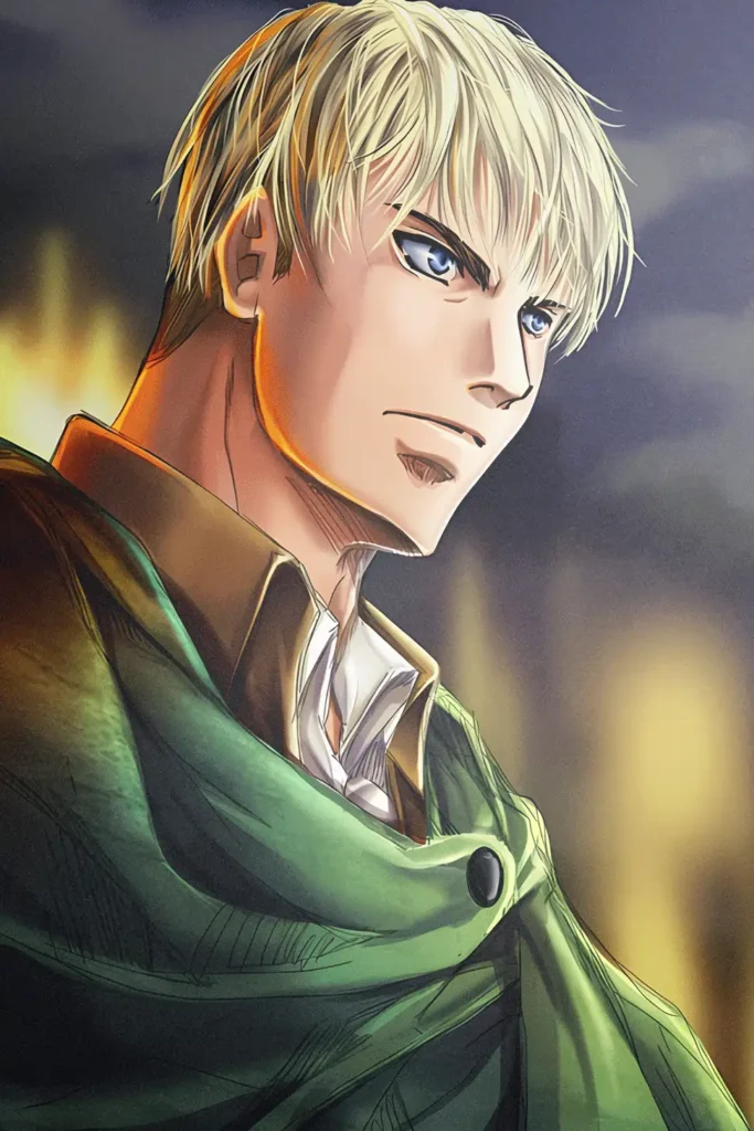 Erwin Smith Attack On Titan Original Image Premium Aluminium Metal Wall Art