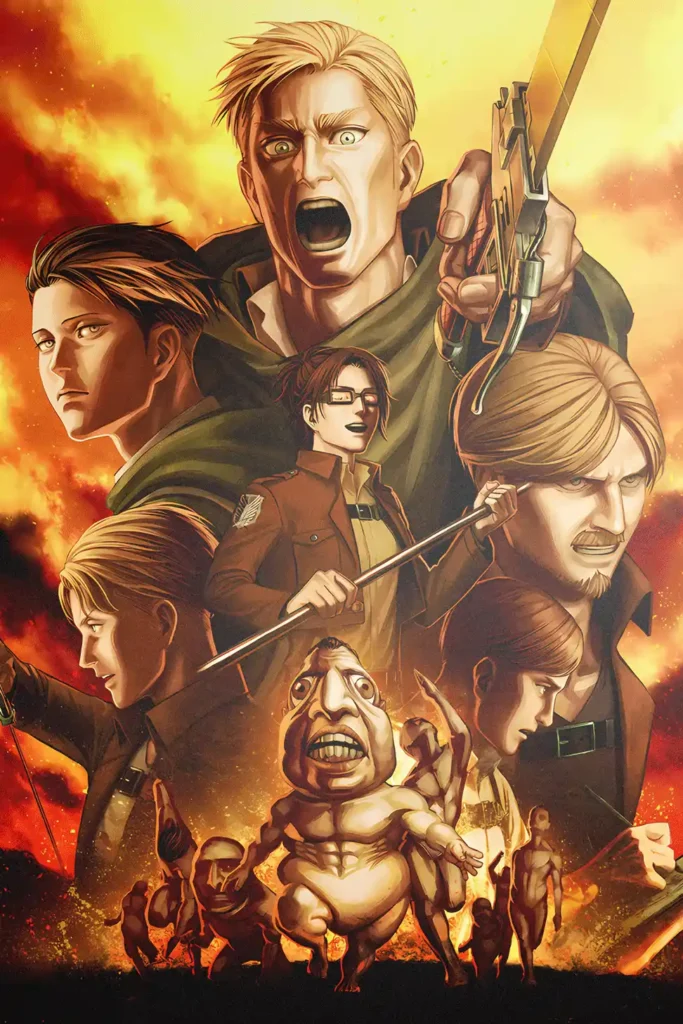 Erwin Smith Attack On Titan Original Image Premium Printed Metal Poster