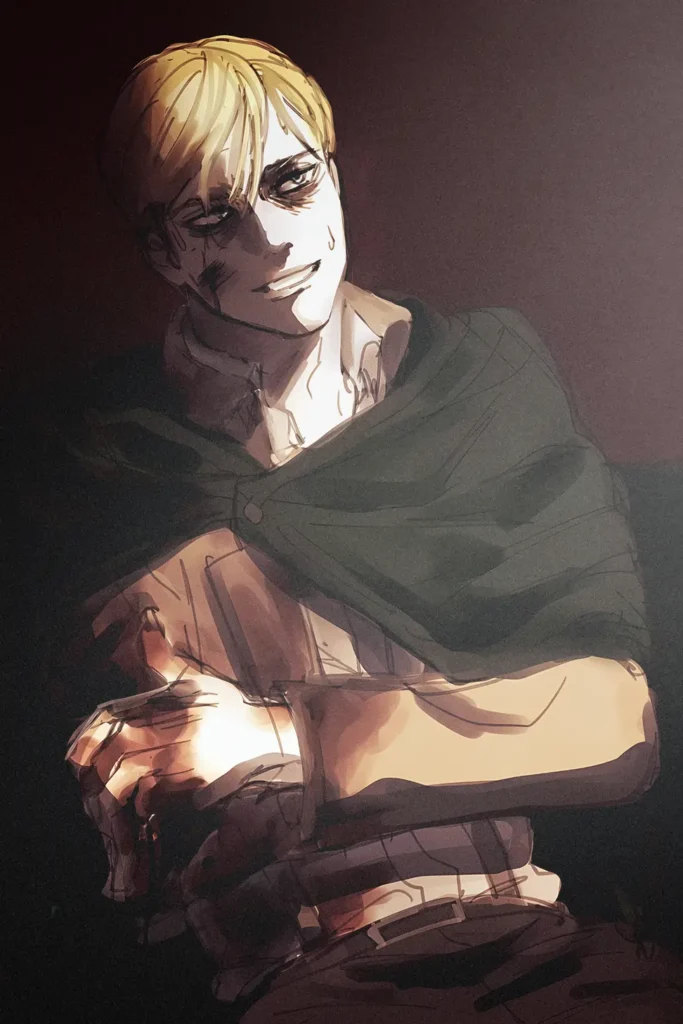 Erwin Smith Attack On Titan Original Image Printed Deluxe Metal Wall Poster