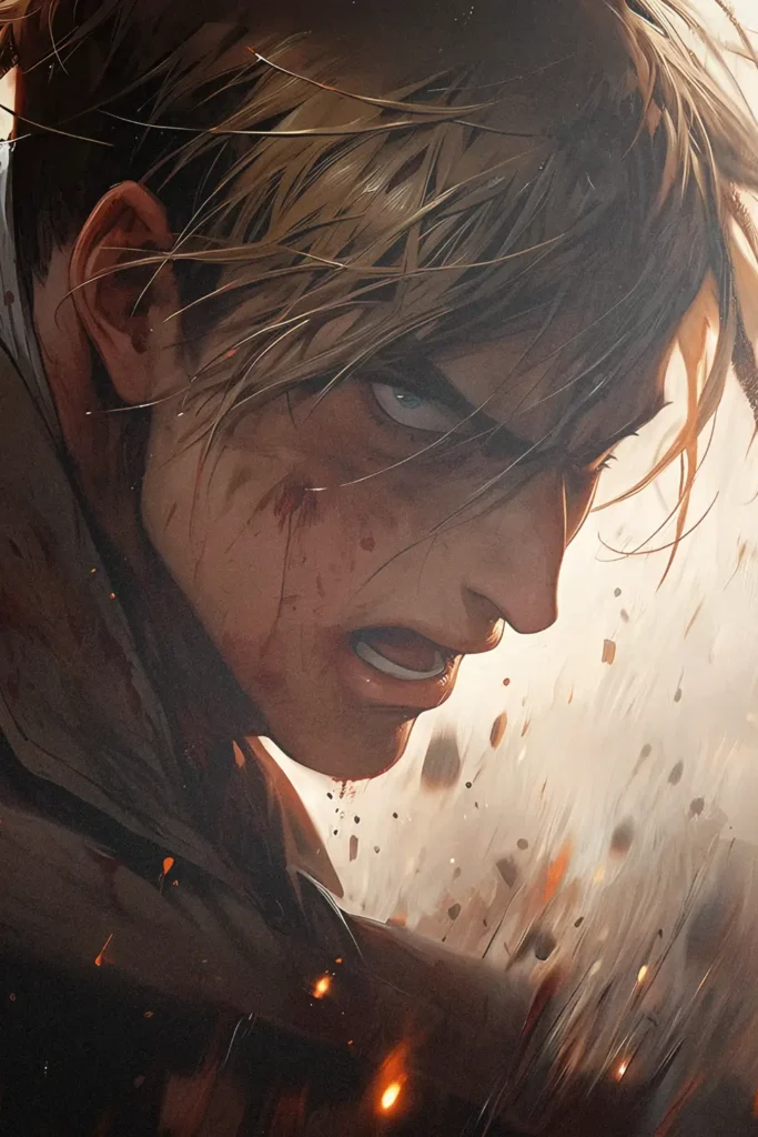 Erwin Smith Attack On Titan Original Image Printed Metal Poster