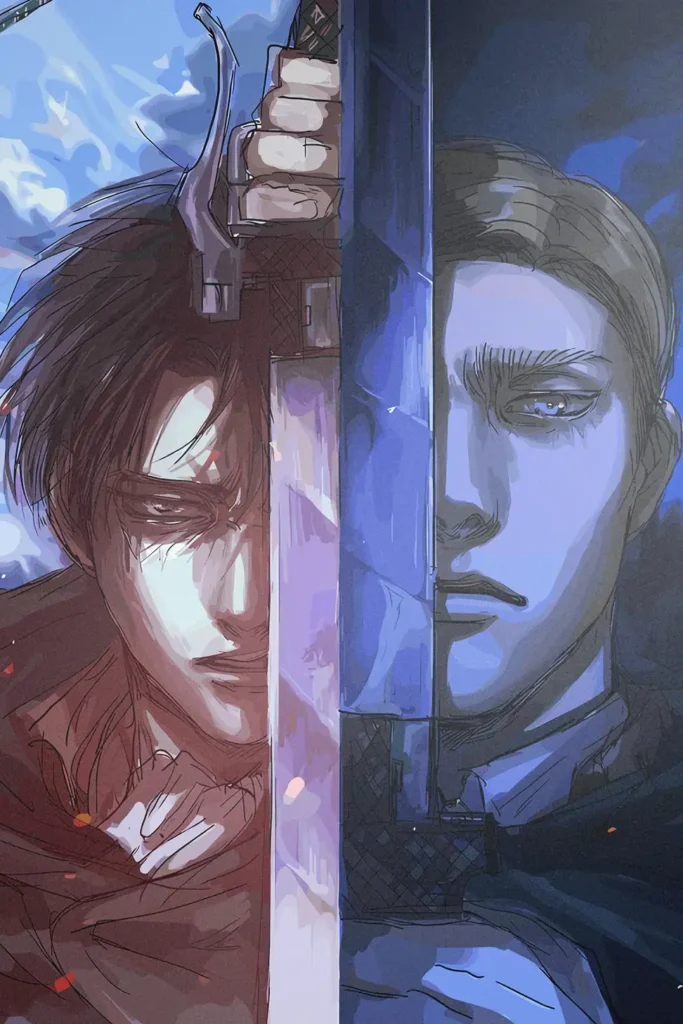 Erwin Smith Attack On Titan Original Image Outstanding Metal Wall Poster