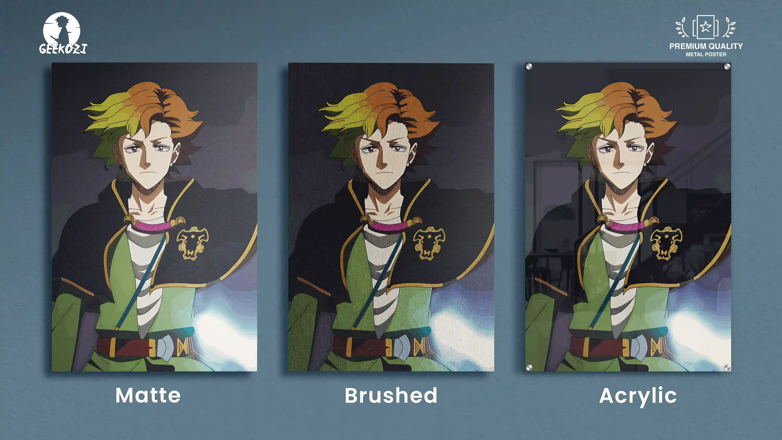 Finral Roulacase Black Clover All Product Types Deluxe Metal Poster