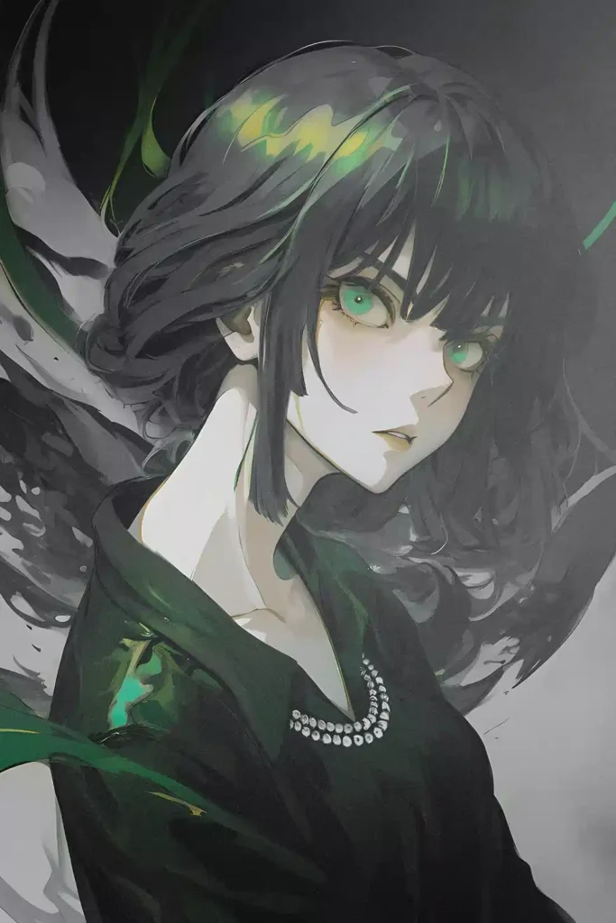 Showcase view of the Fubuki Aluminium Metal Print from One Punch Man