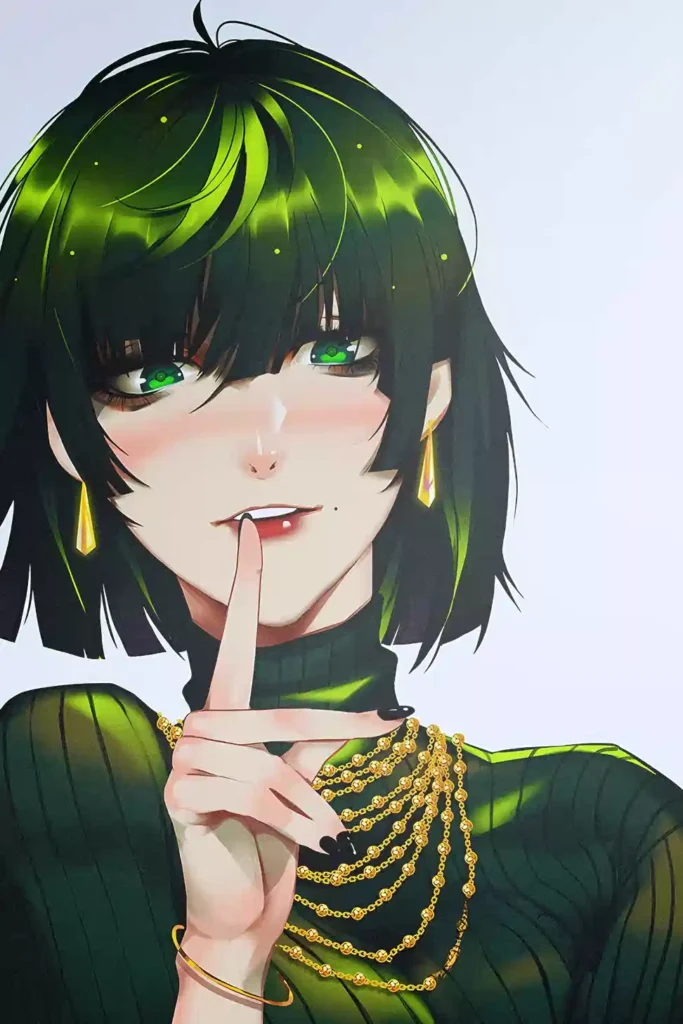 Fubuki One Punch Man metal wall art showcase shot from the Geekozi collection