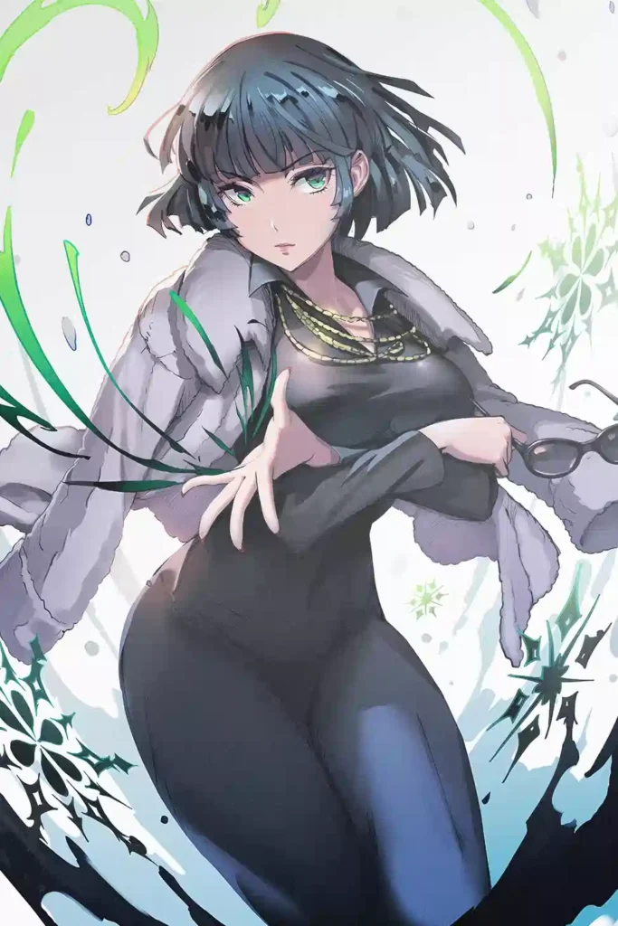 Showcase view of the Fubuki Metal Poster from One Punch Man