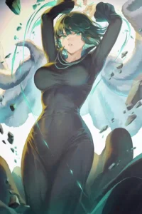 Fubuki One Punch Man metal wall art showcase shot from the Geekozi collection