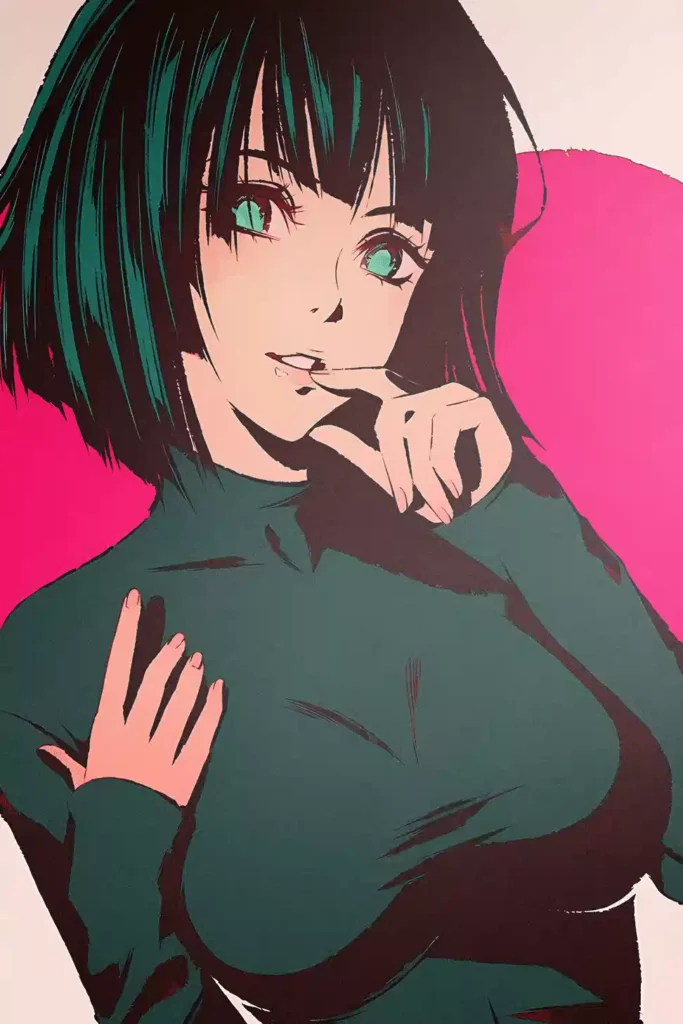 Showcase frame of the Fubuki Metal Wall Poster, anime metal poster