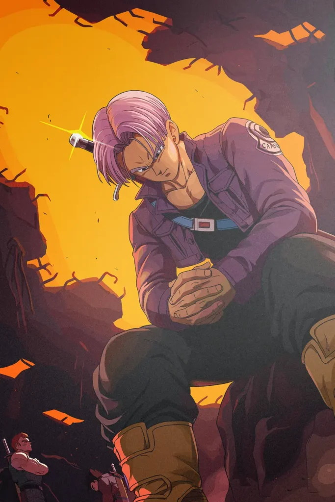 Future Trunks Dragon Ball Original Image Bespoke Metal Print Poster