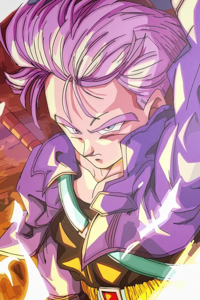 Future Trunks Dragon Ball Original Image Bespoke Printed Metal Wall Art