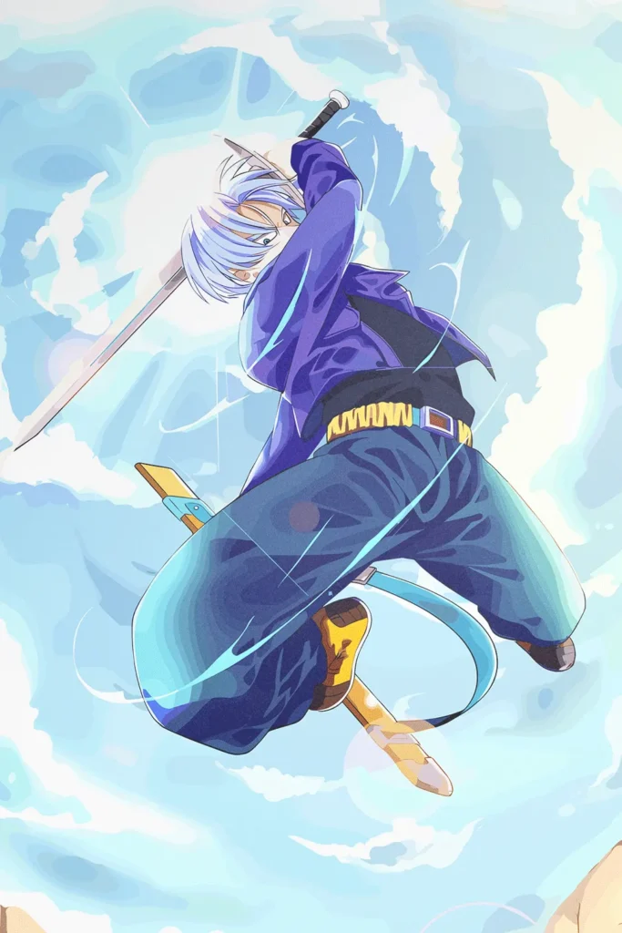 Future Trunks Dragon Ball Original Image Exquisite Metal Poster