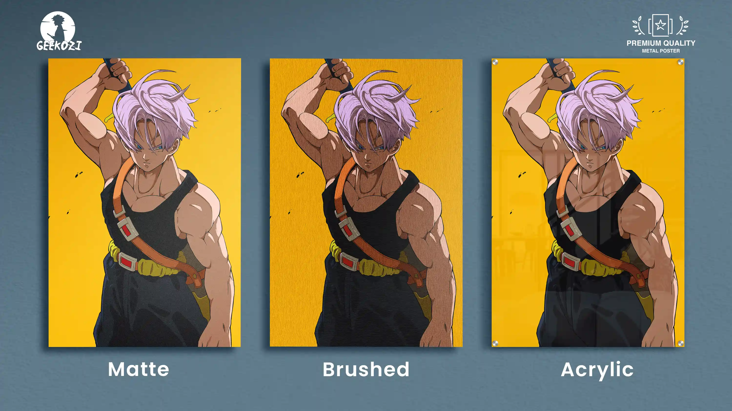 Future Trunks Dragon Ball All Product Types Exquisite Metal Print Wall Art