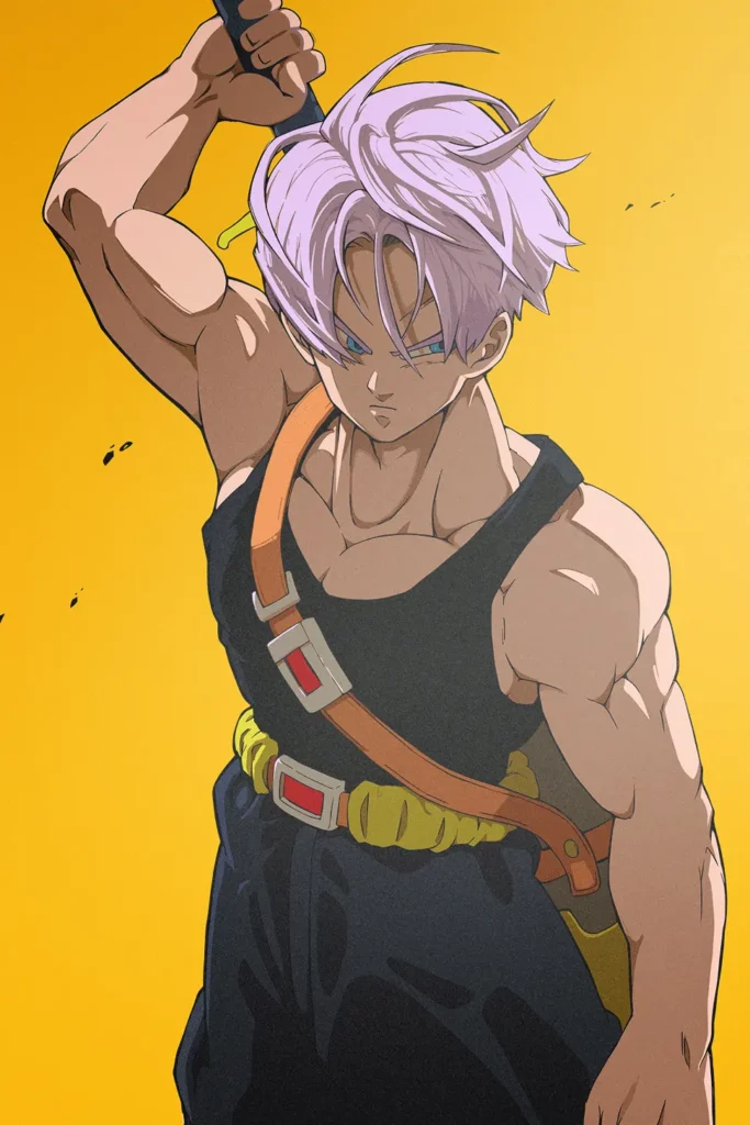 Future Trunks Dragon Ball Original Image Exquisite Metal Print Wall Art