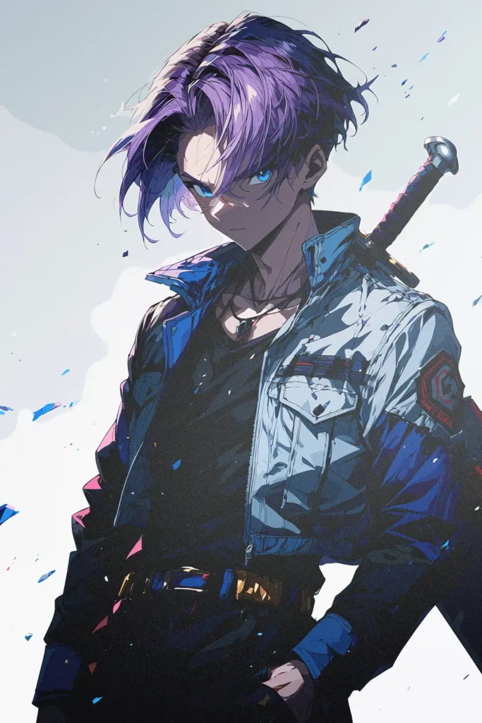 Future Trunks Dragon Ball Original Image Exquisite Metal Wall Art Poster