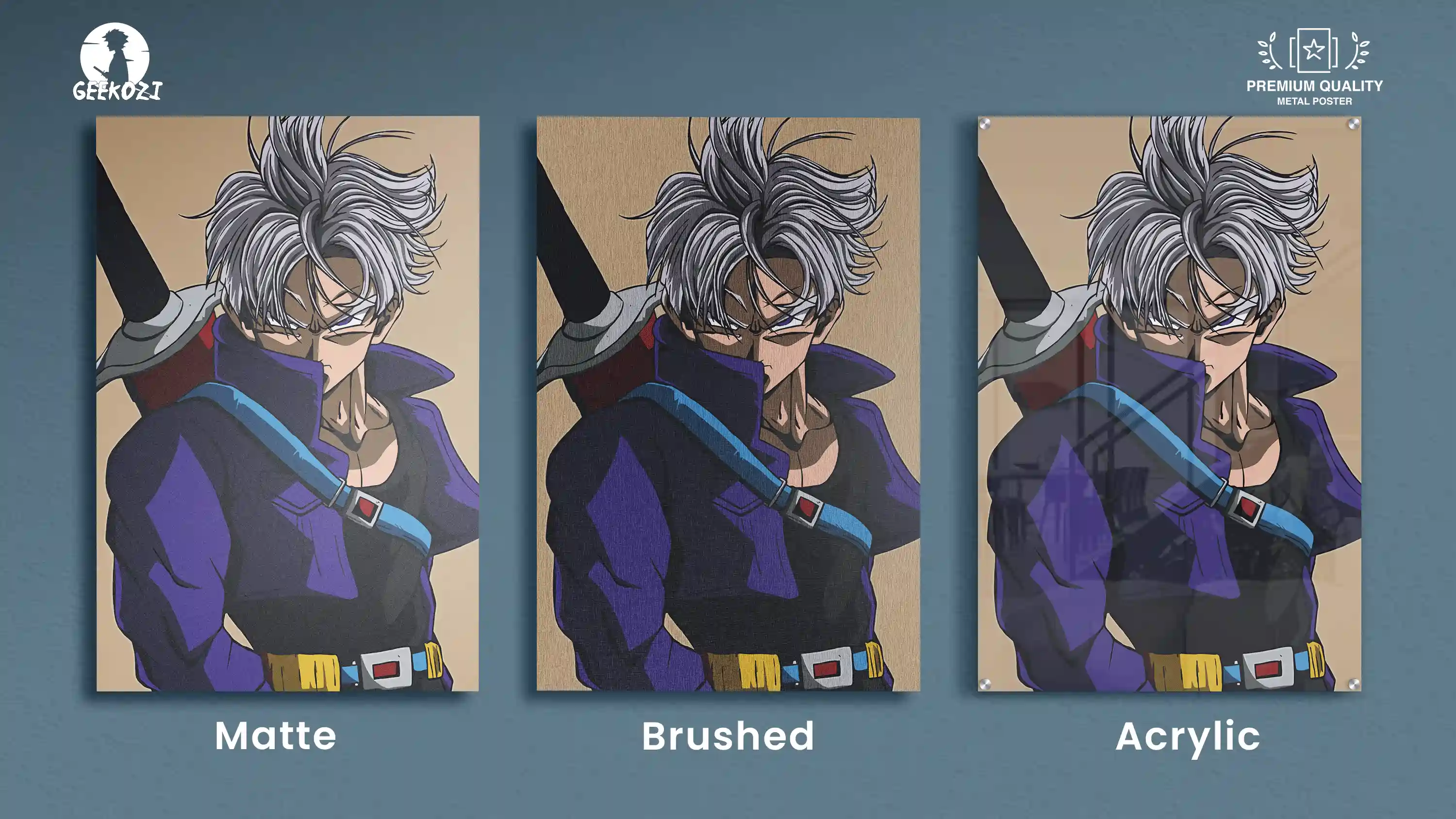 Future Trunks Dragon Ball All Product Types High Quality Aluminium Printed Metal Poster