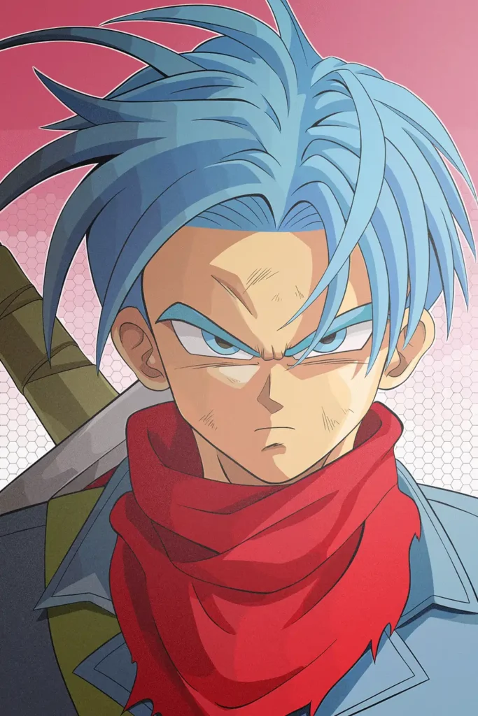 Future Trunks Dragon Ball Original Image High Quality Metal Poster