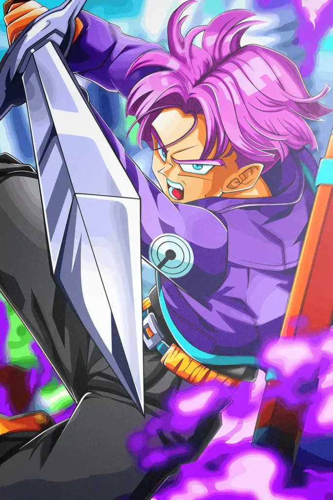 Future Trunks Dragon Ball Original Image Outstanding Printed Metal Wall Art