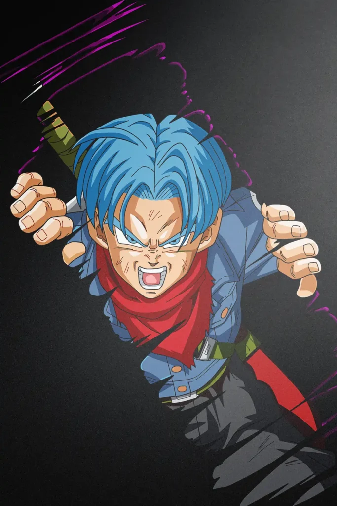 Future Trunks Dragon Ball Original Image Printed Metal Poster