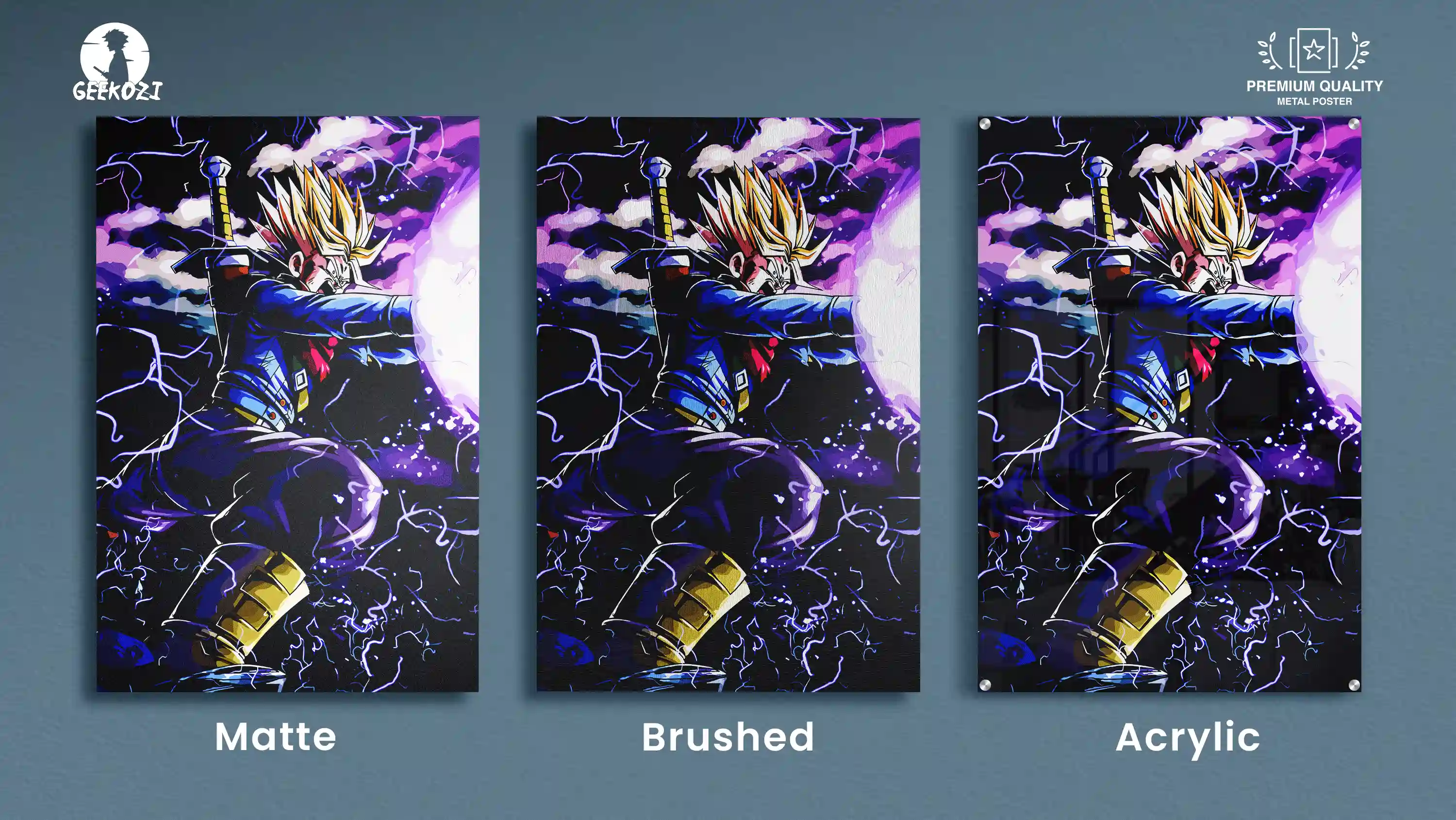 Future Trunks Dragon Ball All Product Types Aluminium Metal Poster