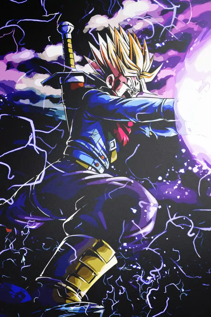 Future Trunks Dragon Ball Original Image Aluminium Metal Poster