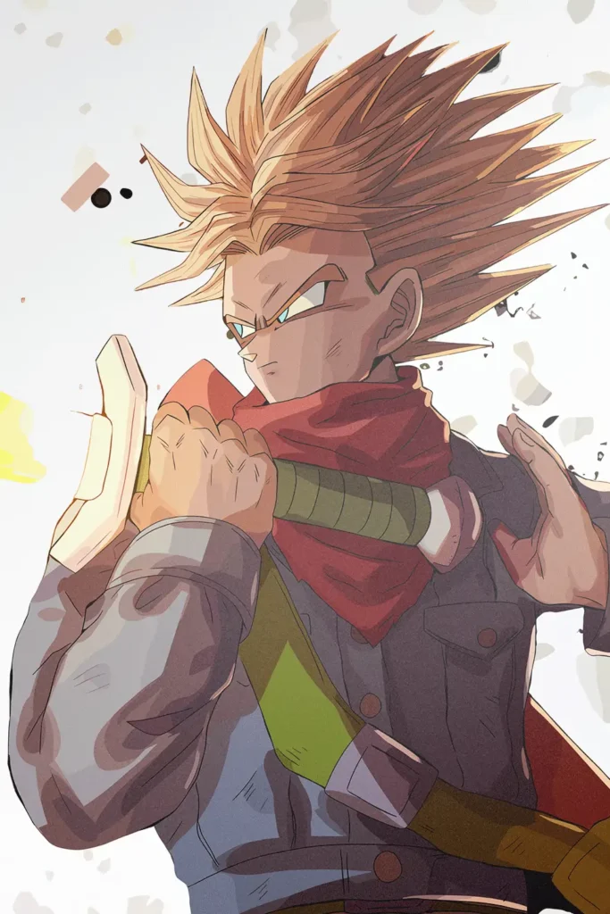 Future Trunks Dragon Ball Original Image Deluxe Metal Poster