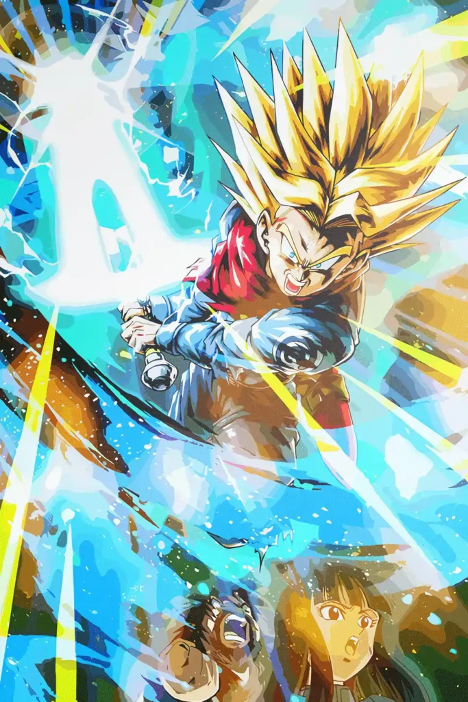 Future Trunks Dragon Ball Original Image Metal Wall Poster